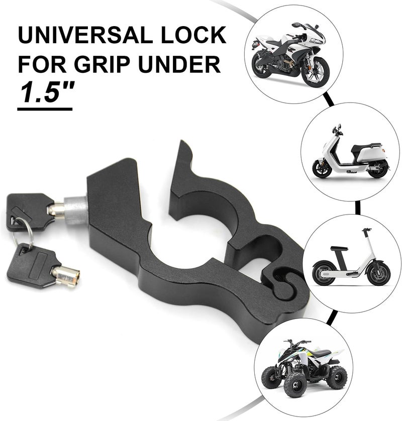BeTime Heavy Duty Motorcycle Locks - Anti Theft Throttle & Brake Locks for Dirt Bike, Moped, Scooter & ATV Accessories - Image 4